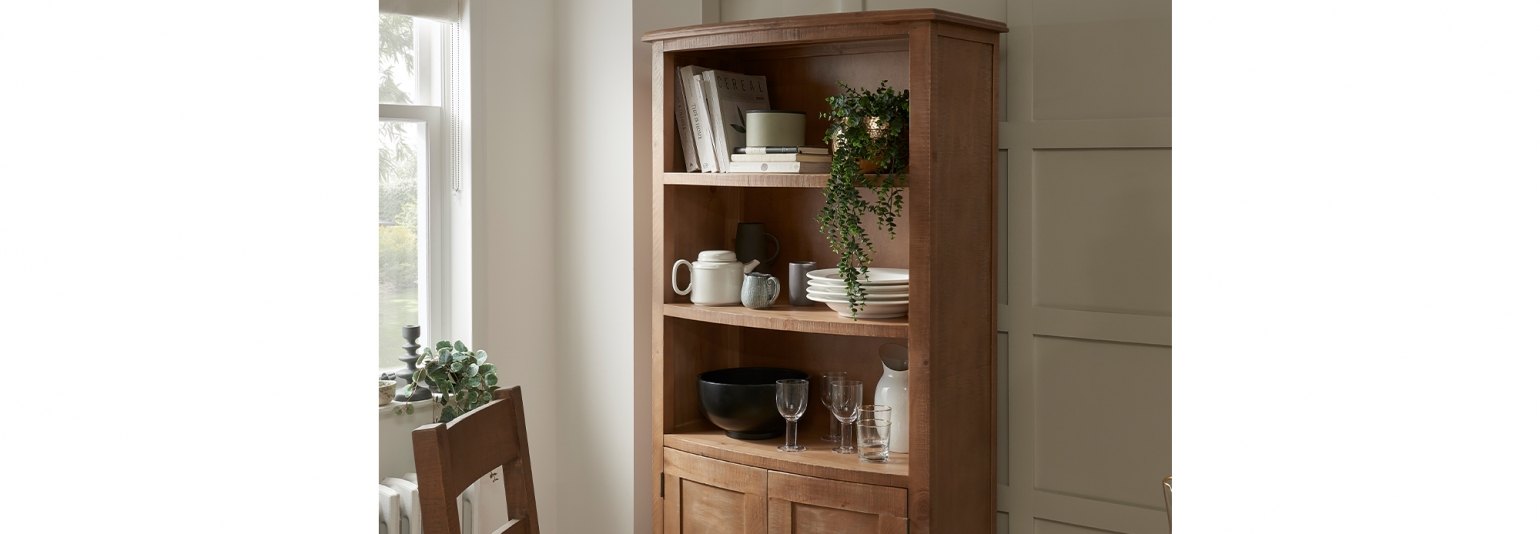 Burma Pine Wood Tall Bookcase