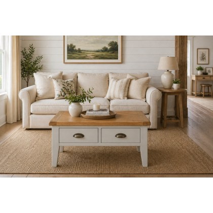 Cotswold Grey Painted Oak Coffee Table Cotswold Grey Painted Oak Coffee Table