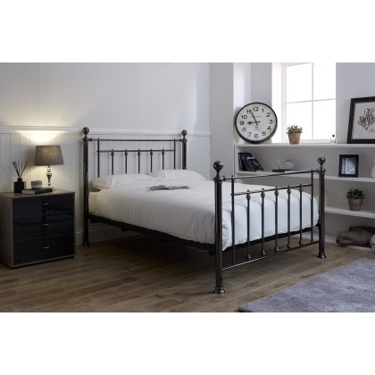 Liberty Metal Bed Frame in Black Chrome Liberty Metal Bed Frame in Black Chrome