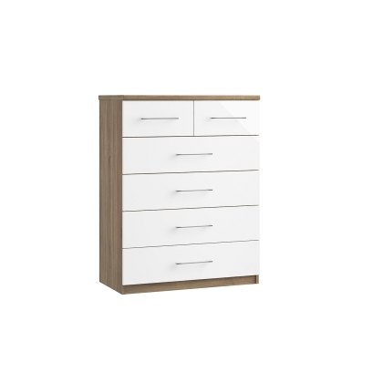 Calgary High-Gloss 4 + 2 Drawer Chest of Drawers