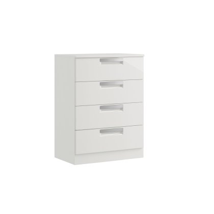 Milly High-Gloss 4 Drawer Midi Chest of Drawers