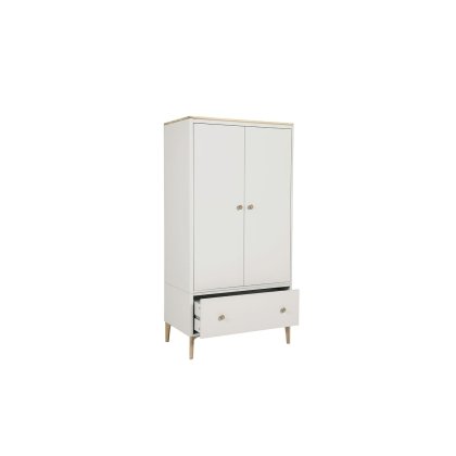 Vida Living Marlow 2 Door Wardrobe in Cashmere Oak and Taupe