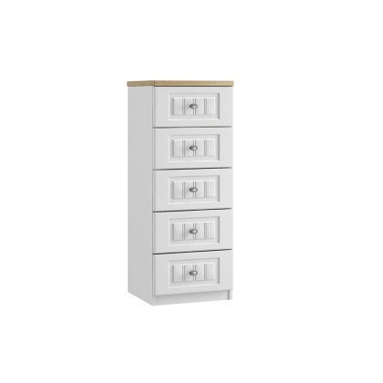 Panorama 5 Drawer Narrow Chest of Drawers