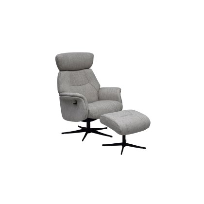 Murcia Swivel Recliner Chair & Footstool
