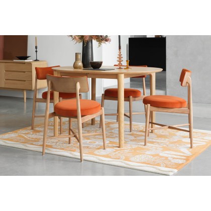 G Plan Winchester Retro Oak 130-170cm Rounded Extending Dining Table