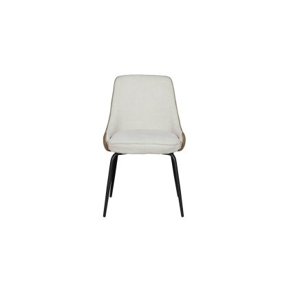 Sadie Biscuit Dining Chair with Fabric Seat and Diamond Leather Back Sadie Biscuit Dining Chair with Fabric Seat and Diamond Leather Back