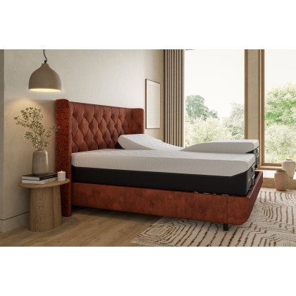TEMPUR® Arc Adjustable Disc Bed Frame with Luxury Headboard TEMPUR® Arc Adjustable Disc Bed Frame with Luxury Headboard