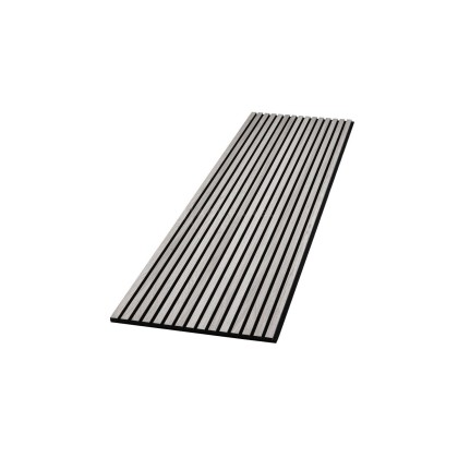 Pack of 2 - Light Grey Decorative Acoustic Slat Wall Panel - 2400mm x 600mm Pack of 2 - Light Grey Decorative Acoustic Slat Wall Panel - 2400mm x 600mm