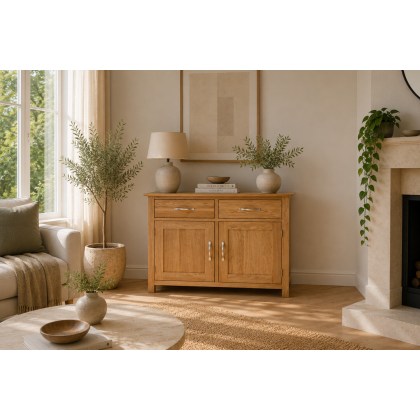 Devon 100% Solid Oak 3ft Sideboard Dresser Base