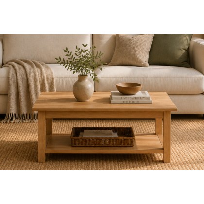 Devon 100% Solid Oak Coffee Table