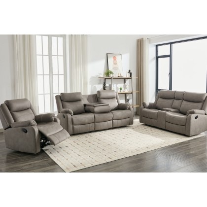 Ellena Soft Grey 2 Seater Recliner Sofa with Storage Ellena Soft Grey 2 Seater Recliner Sofa with Storage