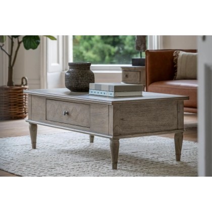 Gallery Direct Rustique French Colonial Push Drawer Coffee Table