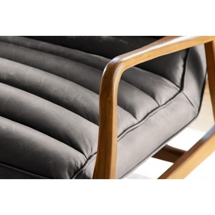 Gallery Direct Datsun Antique Ebony Leather 2 Seater Sofa Gallery Direct Datsun Antique Ebony Leather 2 Seater Sofa