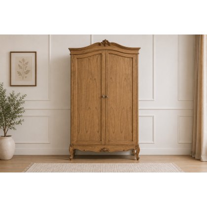 Gallery Direct Chic Weathered 2 Door Wardrobe