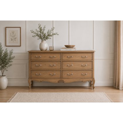 Gallery Direct Chic Weathered 6 Drawer Chest Of Drawers