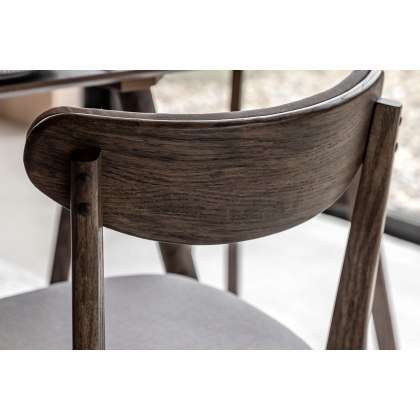 Gallery Direct Hatfield Pair Of Smoked Oak Dining Chairs