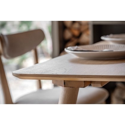 Gallery Direct Hatfield Natural Oak 150cm Large Rectangular Dining Table Set & x4 Chairs