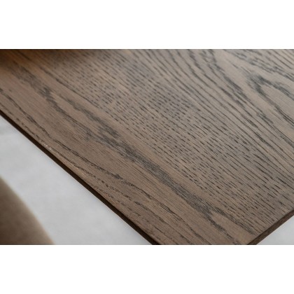 Gallery Direct Hatfield Smoked Oak 150cm Large Rectangular Dining Table Set & x4 Chairs