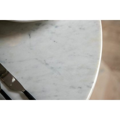 Gallery Direct Soho Mango Wood Round Dining Table Set with Marble Top & 4 Aveley Chairs Gallery Direct Soho Mango Wood Round Dining Table Set with Marble Top & 4 Aveley Chairs