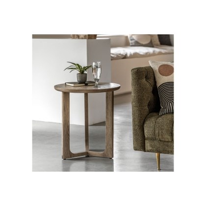 Gallery Direct Craft Smoked Oak Side Table