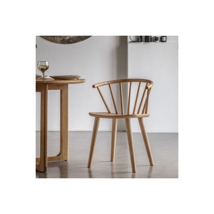 Gallery Direct Craft Natural Oak Set of 2 Dining Chairs