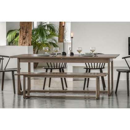 Gallery Direct Craft Smoked Oak Extending Dining Table Set & 6 Chairs