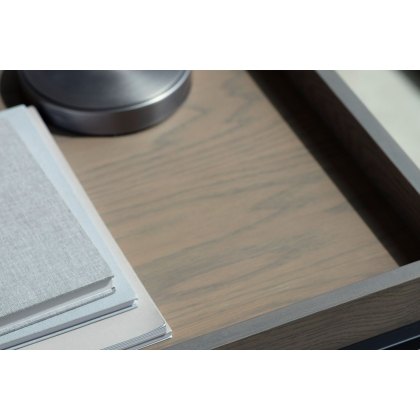 Gallery Direct Forden Wood & Metal Tray Side Table in Grey