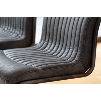 Gallery Direct Capri Vintage Leather Chair in Antique Ebony