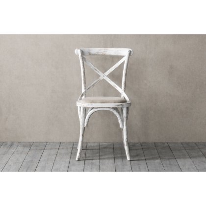 Gallery Direct Set of 2 Cafe White Oak Dining Chairs with Linen Seat Gallery Direct Set of 2 Cafe White Oak Dining Chairs with Linen Seat