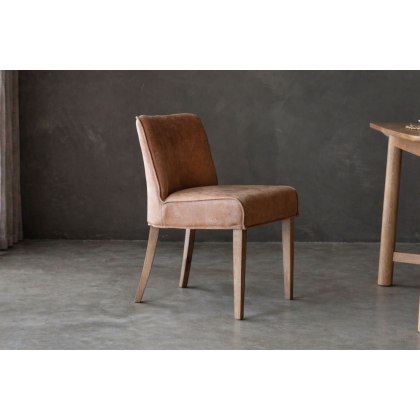 Gallery Direct Set of 2 Tarnby Dining Chairs in Tan Brown Leather Gallery Direct Set of 2 Tarnby Dining Chairs in Tan Brown Leather
