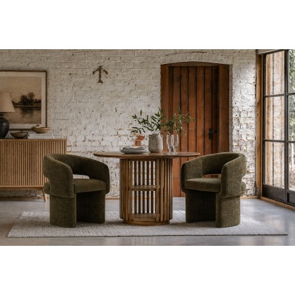 Gallery Direct Sloane Dining Chair in Green Boucle