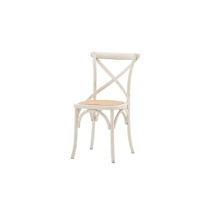 Gallery Direct Set of 2 Cafe White Oak Dining Chairs with Rattan Seat Gallery Direct Set of 2 Cafe White Oak Dining Chairs with Rattan Seat