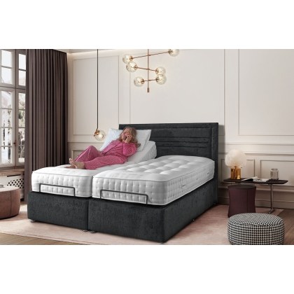Adjust-A-Bed Natural 5000 Electric Adjustable Divan Bed with Lifestyle Base