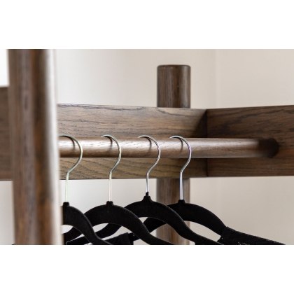 Gallery Direct Hatfield Smoked Oak Open Wardrobe