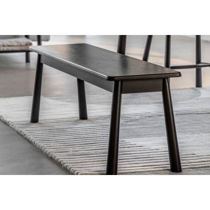 Gallery Direct Wycombe Black Oak Dining Bench Gallery Direct Wycombe Black Oak Dining Bench