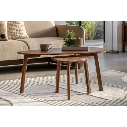 Gallery Direct Madrid Coffee Table Nest in Walnut