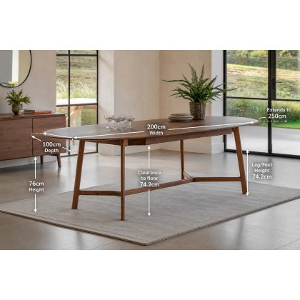 Gallery Direct Madrid Extending Dining Table in Walnut