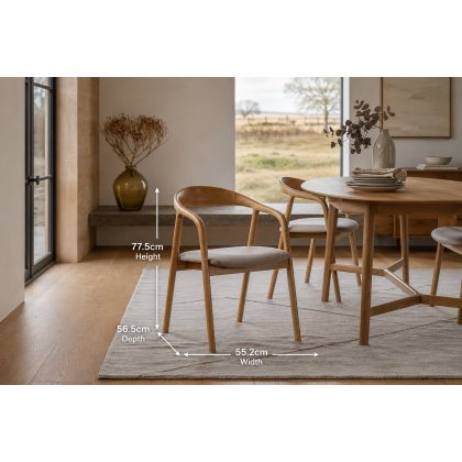 Gallery Direct Madrid Upholstered Dining Chair in Walnut (Pair)