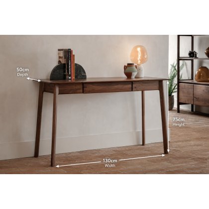 Gallery Direct Madrid 1 Drawer Desk in Oak