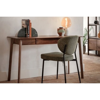 Gallery Direct Madrid 1 Drawer Desk in Walnut
