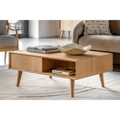 Gallery Direct Milano Oak Drawer Coffee Table