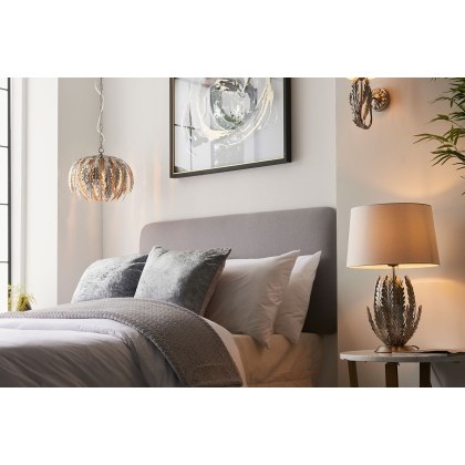 Gallery Direct Delphine 1 Table Lamp Silver Leaf Gallery Direct Delphine 1 Table Lamp Silver Leaf