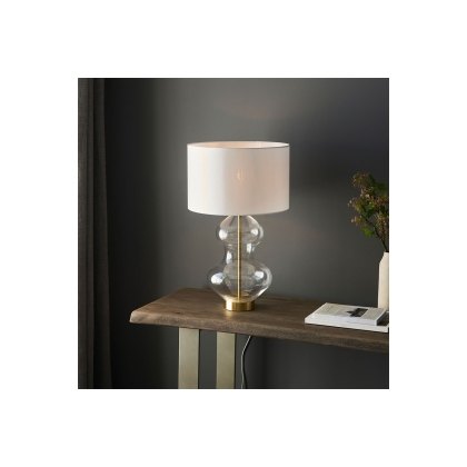 Gallery Direct Kelda Shaped Table Lamp Bright Nickel Gallery Direct Kelda Shaped Table Lamp Bright Nickel