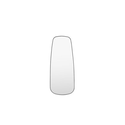Gallery Direct Holworth Shaped Leaner Black 700x1700mm