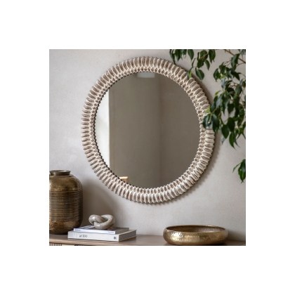 Gallery Direct Pimlico Round Mirror White Wash 900mm