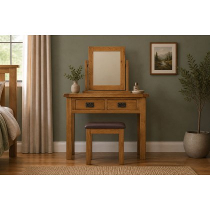 Salisbury Waxed Premium Oak Vanity Mirror