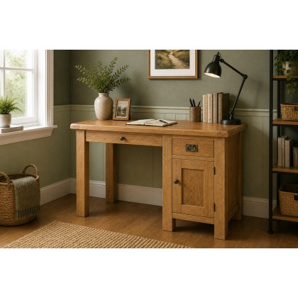 Salisbury Waxed Premium Oak Single Desk