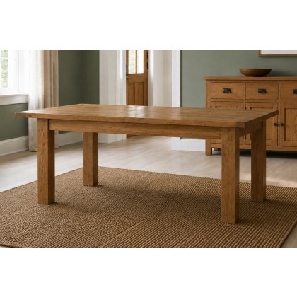 Salisbury Waxed Premium Oak Large Extending Dining Table