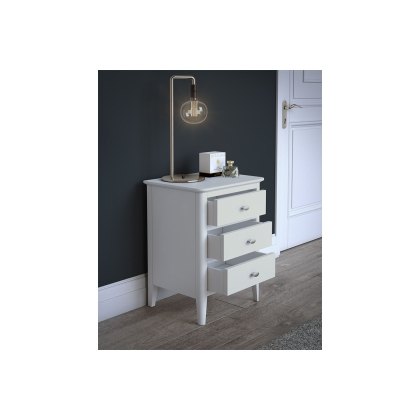 Hampstead Painted White Bedside Table