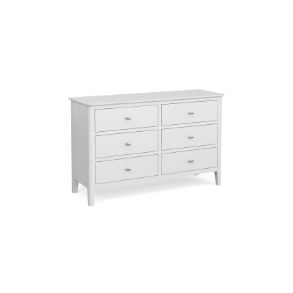Hampstead Painted White 6 Drawers Chest Of Drawers